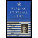 1954/1955 Reading v Manchester Utd FA Cup football programme 8 January 1955. Good.