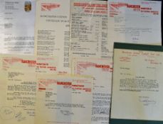 Collection of Manchester United official letters from 1957 onwards all are on the club headed