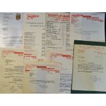 Collection of Manchester United official letters from 1957 onwards all are on the club headed