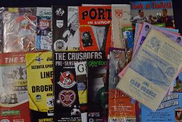 Irish football programmes: Mostly modern but does include 59/0 Linfield v Derry, most of the rest