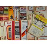 Collection of Bradford City home match football programmes from 1960 onwards to include a varied