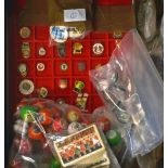 Collection of Assorted football memorabilia to include football badges in presentation case (approx.