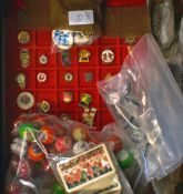 Collection of Assorted football memorabilia to include football badges in presentation case (approx.
