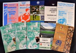 1995 W Samoa UK Tour etc Rugby Programmes (10): Excellent issues v Edinburgh, North & Midlands of