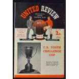 1955/1956 FA Youth Cup semi-final Manchester United v Bolton Wanderers football programme lst leg 18