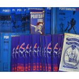 Selection of Portsmouth home football programmes from 1959/1960 to 1970/1971 to include 1960/61