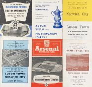 FA Cup semi-final football programme s to include 1957/1958 Blackburn Rovers v Bolton Wanderers,