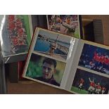 Large photo albums x 3 containing photos of Manchester Utd players in action to include Cantona,