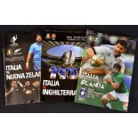 Italy Home Rugby Programmes 2012-13 (3): Glossy, near- mint Rome issues for the matches with England