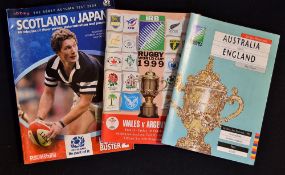 RWC Rugby Programmes plus (3): The 1991 World Cup Final, Australia v England at Twickenham; the 1999