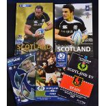 Scotland v Italy etc Rugby Programmes 1987-2011 (5): The Murrayfield issues v Italy from 1996, 2003,