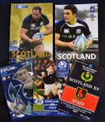 Scotland v Italy etc Rugby Programmes 1987-2011 (5): The Murrayfield issues v Italy from 1996, 2003,