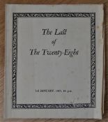 1924 Printed Rugby Poem, ‘The Last of the Twenty-Eight”: William Pember Reeves (1857-1932),