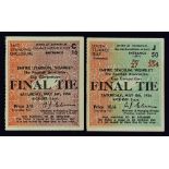 1956 FA Cup Final match tickets Manchester City v Birmingham City (2) Good.