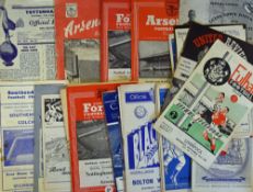 Collection of 1950’s football programmes to include 1950/51 Fulham v Liverpool, Manchester Utd v