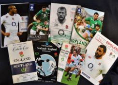 England, Ireland & Scotland Rugby Programmes (8): Home at Twickenham v Ire 1996, 2014 and 2015 (