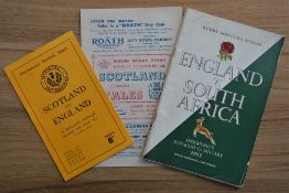 1952 Rugby Programme Selection (4): pair of Twickenham issues for the South African Springboks’ 8-