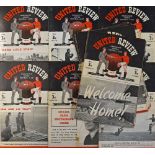 1949/1950 Manchester United complete home match collection nos. 1 – 23 inclusive - includes