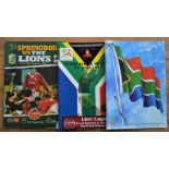 1997 British Lions’ victorious Tour to S Africa Rugby Programmes (3): Lovely set of all three test
