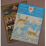 1984 S Africa v S America Jaguars Unofficial Tests Rugby Programmes (2): As a way of getting S