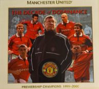 Framed and glazed 2000 ‘The Decade of Dominance’ tribute to Manchester United featuring Alex