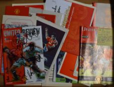 Collection of Manchester United autographed programmes plus sportsman’s dinners, former players