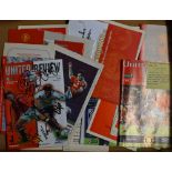 Collection of Manchester United autographed programmes plus sportsman’s dinners, former players