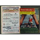 1957 Everybody’s weekly magazine 24 August 1957 featuring Duncan Edwards to the cover with an