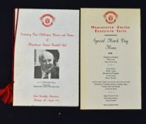 1978 Manchester United centenary celebration dinner and dance menu and toast listed dated 14