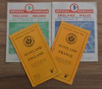 1948 ‘5 Nations Foursome’ Rugby Programmes (4): England v Wales and v Ireland at Twickenham in