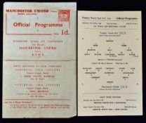 1959/1960 Manchester Utd v Bury (Manchester Senior Cup) 20 January 1960 football programme Preston