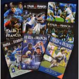 Italy v France Rugby Programmes 2003-2013 (6): Complete run of Italy’s first six Six Nations clashes