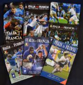 Italy v France Rugby Programmes 2003-2013 (6): Complete run of Italy’s first six Six Nations clashes