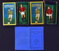 Hand Painted diecast football figures (Keyman series) George Best & Bobby Charlton plus a Honorary