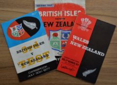 1970s New Zealand Home & Away Rugby Programmes (3): Very well worn but whole and collectable copy of