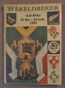 1995 Rugby World Cup in S Africa homemade preview album/folder: Neatly organised in a see-through