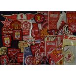 Collection of Manchester United embroidered sew on cloth badges 1970’s onwards - all different