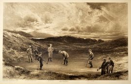 Brown, Michael (1853-1947) “HOYLAKE - PUNCH BOWL HOLE” – original lithograph used for Life