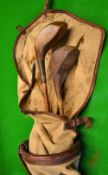 2x socket head woods – Tom Watts Scottish International persimmon dead driver with worn brass sole