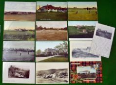 Collection of various English and Scottish golf club postcards (13) – Crowborough, Cooden Beach (2),