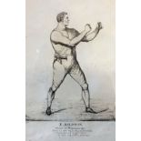 Boxing – Ludlow, Shropshire - Scarce 1829 Edwin Baldwin Pugilism Etching known as ‘White-headed Bob’