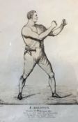 Boxing – Ludlow, Shropshire - Scarce 1829 Edwin Baldwin Pugilism Etching known as ‘White-headed Bob’