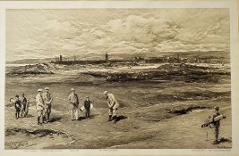 Brown, Michael (1853-1947) “ST ANDREWS – HIGH HOLE (Coming Home)” original lithograph used for
