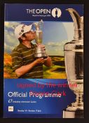 2011 Official Open Golf Championship signed programme: played at Royal St George’s signed by the