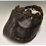 Victorian Horse Lawn Leather Mowing Shoe with buckle and strap to the back of the shoe, sole