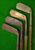 3x interesting putters and iron (4): Mills L model longnose alloy mallet head; Hawkins Never Rust