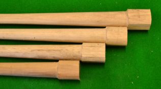 4 x new full length wood shaft blanks - overall 45”