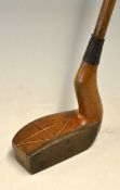 Scarce Slazenger New York Swan Neck “Emporer” wooden mallet head putter – with full brass face