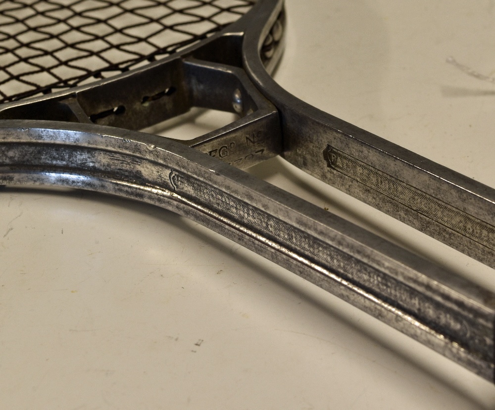 BIRMAL Tennis Racket c.1923 – Birmingham Aluminium Casting (1903) Co Ltd, version No.2 with - Image 3 of 3