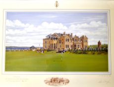 Waugh, Bill – signed ‘The Royal and Ancient Golf Club House’ signed by Bill Waugh in pencil to the
